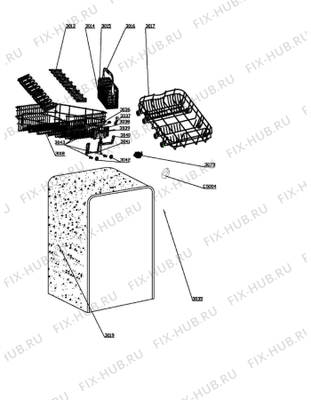 Схема №1 DW97AU с изображением Шланг (трубка) для посудомойки DELONGHI DAU1590183