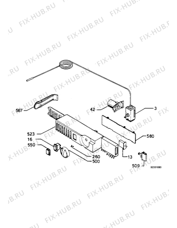 Взрыв-схема холодильника Zanussi ZU4154 - Схема узла Thermostat