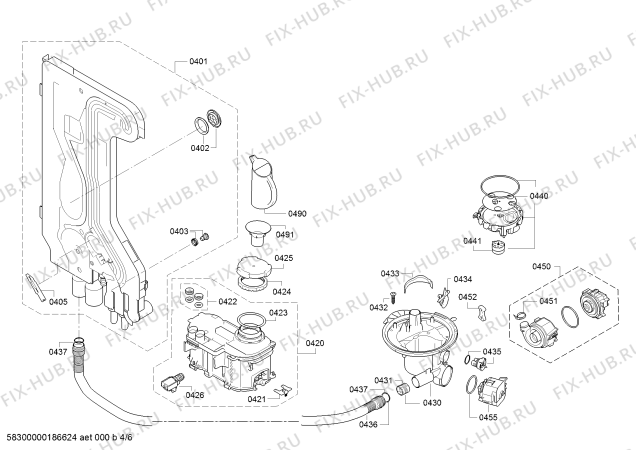 Схема №1 S41D50N0EU с изображением Силовой модуль запрограммированный для посудомойки Bosch 12007746