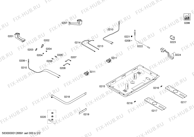 Схема №1 PBD7250MX с изображением Дюза для электропечи Bosch 00610637