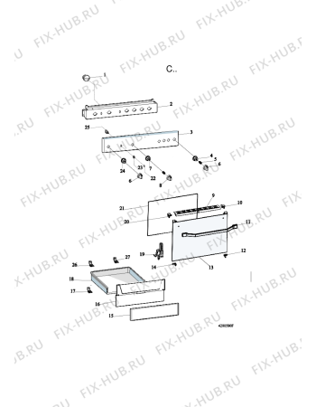 Схема №1 ACMT 6310/IX с изображением Обшивка для духового шкафа Whirlpool 482000061996
