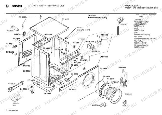 Схема №3 WFT5010JK WFT5010 с изображением Вставка для ручки для стиралки Bosch 00092226