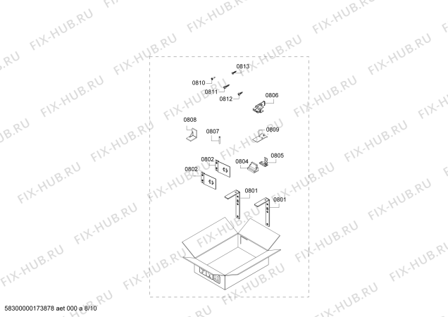 Схема №1 T36BT820NS с изображением Крепеж для холодильника Bosch 00713123