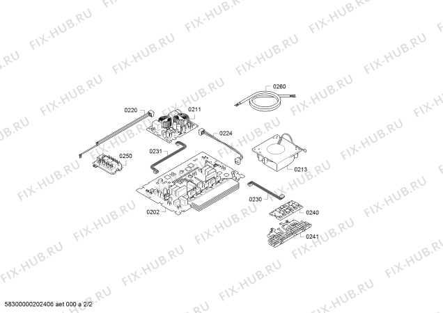 Взрыв-схема плиты (духовки) Bosch PUJ651BB1E - Схема узла 02