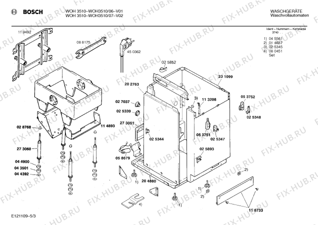 Схема №1 WOH3510 с изображением Панель для стиралки Bosch 00282619