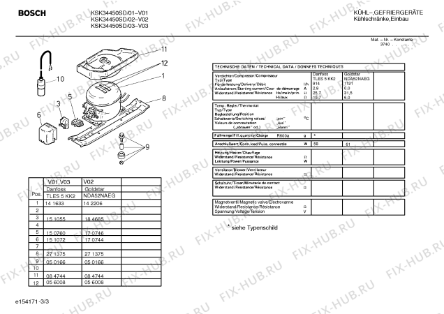 Взрыв-схема холодильника Bosch KSK34450SD - Схема узла 03