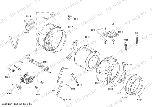 Схема №2 WAS24460IN с изображением Крышка для стиралки Siemens 00709750