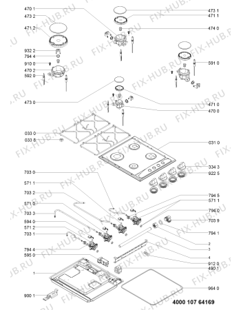 Схема №1 AKM260WH5 (F091824) с изображением Наставление для плиты (духовки) Indesit C00362254