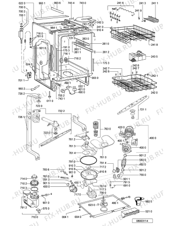 Схема №1 ADG 8341 IX с изображением Обшивка для посудомоечной машины Whirlpool 481245371866