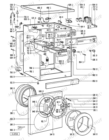 Схема №1 AWM 233/1 с изображением Обшивка для стиральной машины Whirlpool 481945319793