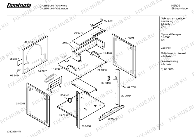 Схема №3 CH21551 с изображением Инструкция по эксплуатации для духового шкафа Bosch 00522330