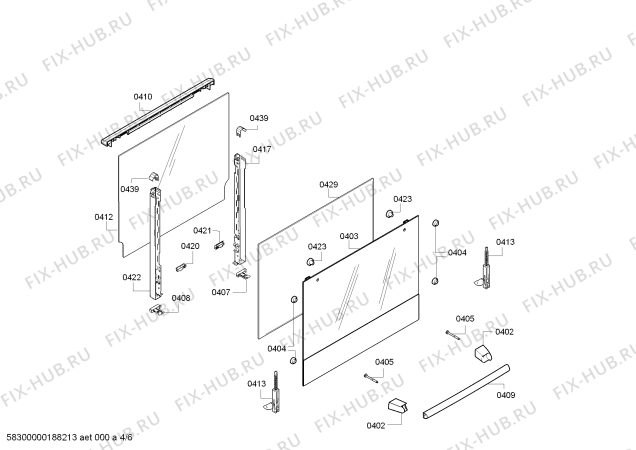 Взрыв-схема плиты (духовки) Bosch HBN331E1GB Bosch - Схема узла 04