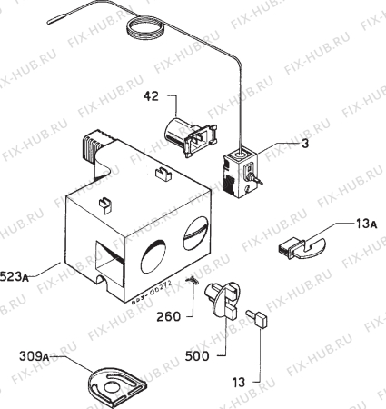 Взрыв-схема холодильника Zanussi Z6141TM - Схема узла Refrigerator electrical equipment