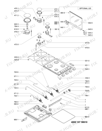 Схема №2 AKM250IX (F093454) с изображением Втулка для электропечи Indesit C00381459