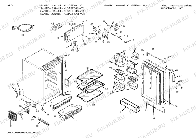 Схема №1 KU3AEF5 с изображением Плата для холодильной камеры Bosch 00350864