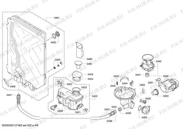 Взрыв-схема посудомоечной машины Atag SBVATM02NL - Схема узла 04