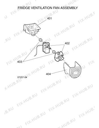 Взрыв-схема холодильника Ariston SD1712V (F047203) - Схема узла