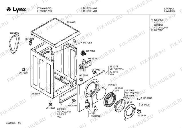 Схема №1 LT810 с изображением Панель для стиральной машины Bosch 00209041