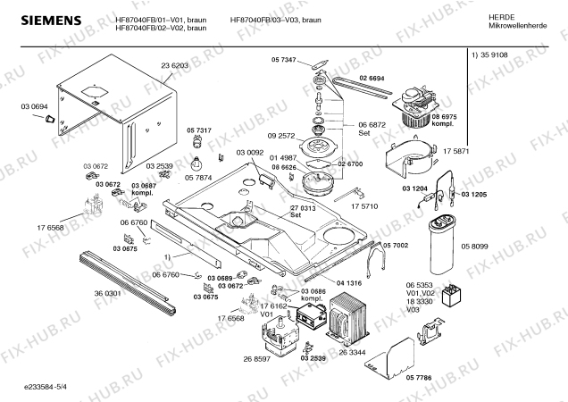 Схема №2 HF87040FB с изображением Вентиляционная решетка для свч печи Siemens 00360301