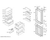 Схема №1 3KF6865X с изображением Дверь для холодильной камеры Bosch 00713225