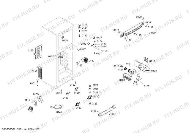 Схема №3 KS52V661NE с изображением Дверь для холодильника Siemens 00243311