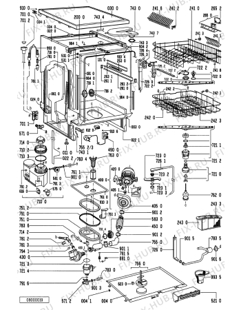 Схема №1 ADP 9416 BS с изображением Обшивка для посудомоечной машины Whirlpool 481245379541