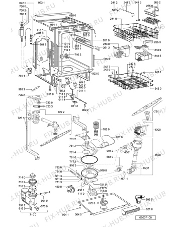 Схема №1 GSXP 7127/1 с изображением Обшивка для посудомоечной машины Whirlpool 480140101334