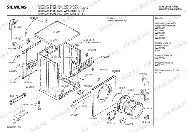 Схема №2 WM35030SI SIWAMAT PLUS 3503 с изображением Панель для стиралки Siemens 00285322