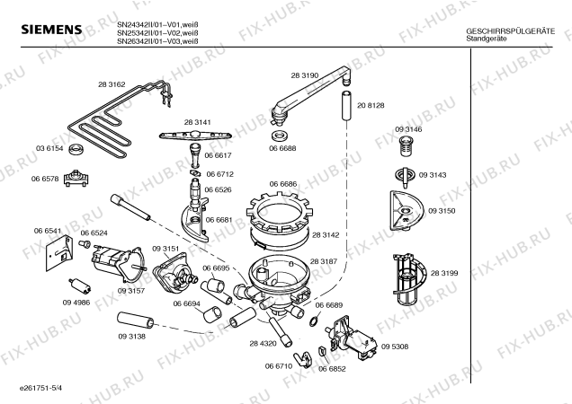 Схема №1 SN26342II с изображением Панель управления для посудомойки Siemens 00288068