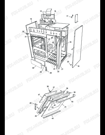 Схема №2 SGGK 854 с изображением Изоляция для плиты (духовки) DELONGHI 039406