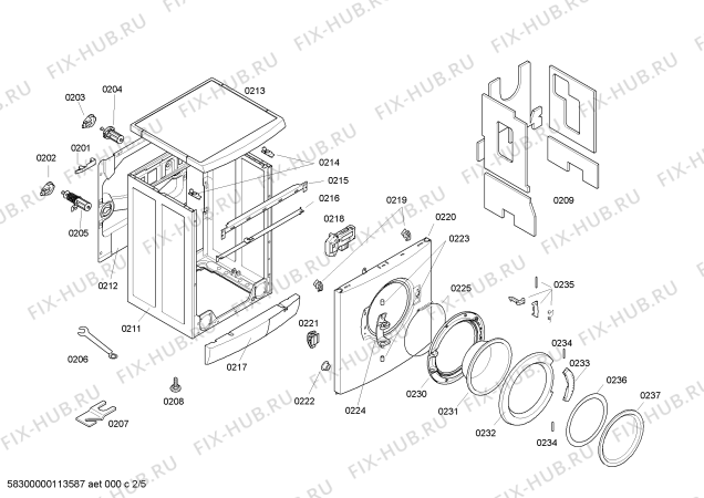 Схема №1 WAE28490NL с изображением Ручка для стиральной машины Bosch 00499043