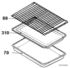 Схема №1 30005FA-W с изображением Противень (решетка) для плиты (духовки) Electrolux 3423955024