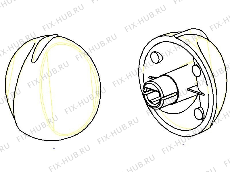 Большое фото - Клавиша для духового шкафа Indesit C00227957 в гипермаркете Fix-Hub