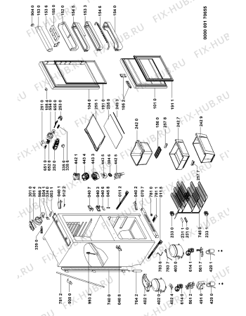 Схема №1 FIC-47L с изображением Вноска для холодильной камеры Whirlpool 481245228829