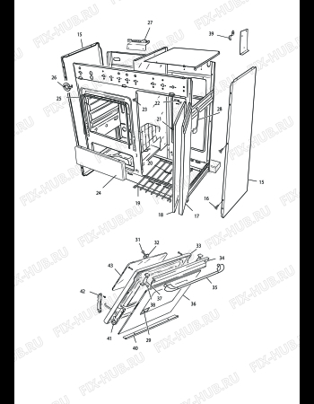 Взрыв-схема плиты (духовки) DELONGHI HGK 854 S - SOSTITUITO DA C58DDL0028 - Схема узла 2