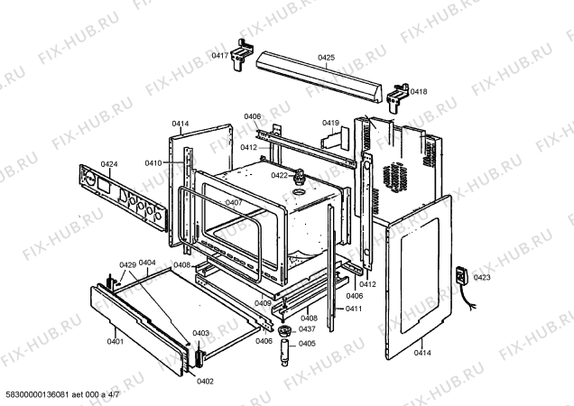 Схема №2 HG19551NE с изображением Панель для духового шкафа Siemens 00475604