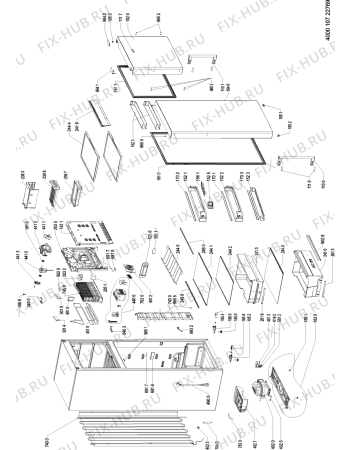 Схема №1 KDN 5540 A+ PT с изображением Термостат для холодильной камеры Whirlpool 481010699569