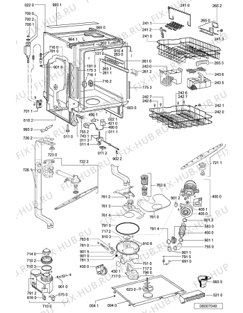 Схема №1 GSIP 6527 WS с изображением Обшивка для электропосудомоечной машины Whirlpool 481245373158