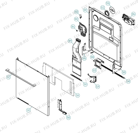 Взрыв-схема посудомоечной машины Atag VW6055ST XL NL   -VW6055STUU-A01 (341710, DW70.3) - Схема узла 09