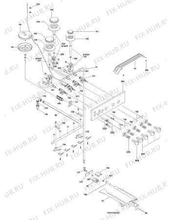 Взрыв-схема плиты (духовки) Zanussi ZW5531GLT - Схема узла Section 4