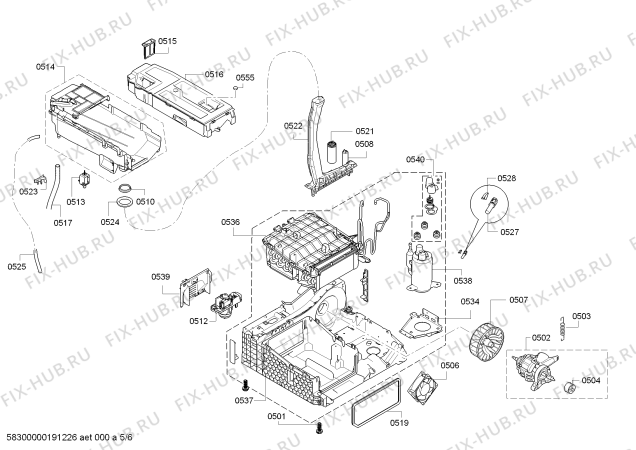 Взрыв-схема сушильной машины Siemens WT43W460TR iQ500 SelfCleaning Condenser - Схема узла 05