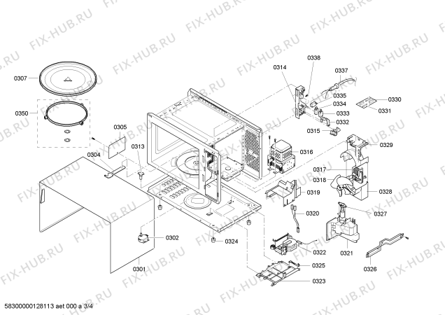 Схема №2 HF26066GB с изображением Наклейка для посудомоечной машины Bosch 00187565