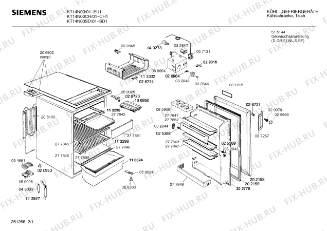 Схема №1 KT14N00SD с изображением Нижняя часть корпуса для холодильной камеры Bosch 00277849