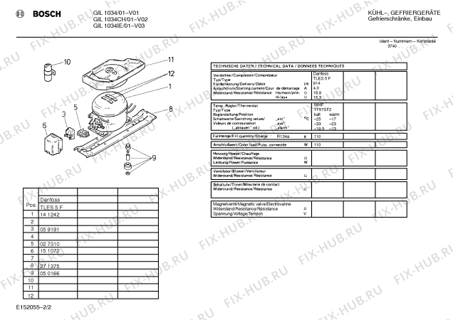 Взрыв-схема холодильника Bosch GIL1034CH - Схема узла 02