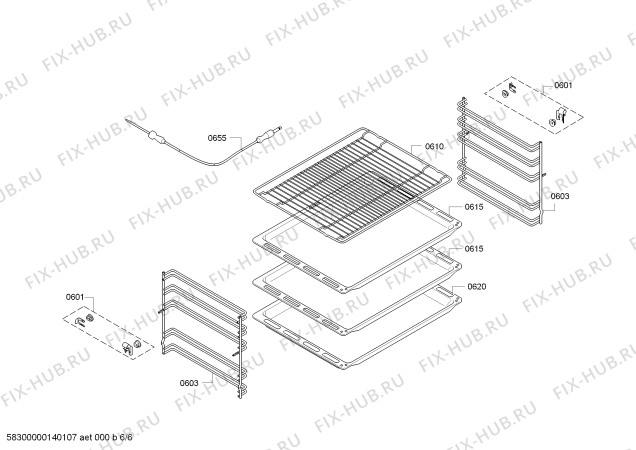 Схема №3 3HB538XI с изображением Кронштейн для плиты (духовки) Siemens 00668410