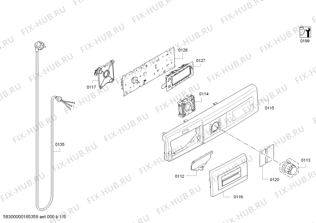 Схема №2 WAY28761TR HomeProfessional OTOMATIK LEKE CIKARMA с изображением Панель управления для стиральной машины Bosch 00745286