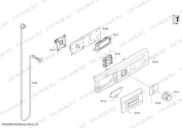 Схема №2 WAY28761TR HomeProfessional OTOMATIK LEKE CIKARMA с изображением Модуль управления, запрограммированный для стиралки Bosch 00745287