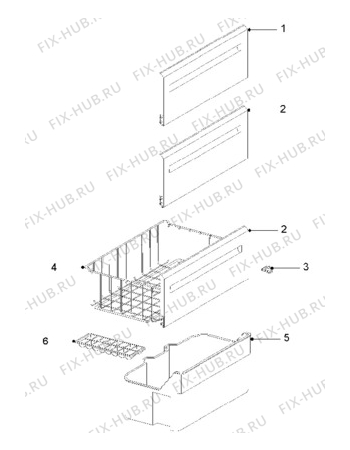 Взрыв-схема холодильника Electrolux EU2246C/N - Схема узла Furniture