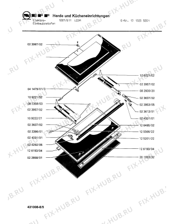 Взрыв-схема плиты (духовки) Neff 1313255201 1057/611LCDM - Схема узла 05