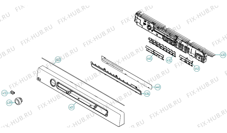 Схема №2 TK720 SE   -White (900004644, TD70.2) с изображением Декоративная панель для стиральной машины Gorenje 434477